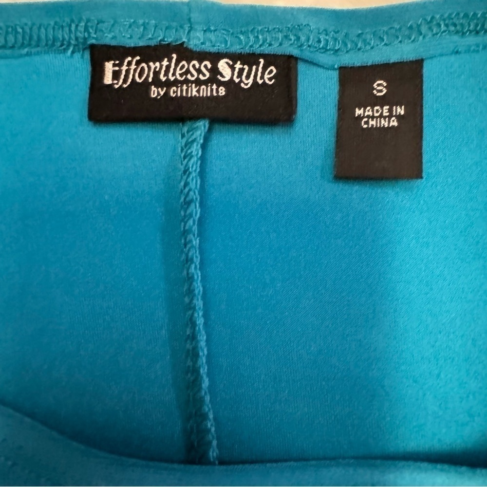 Effortless Style by Citiknits Sleeveless
Teal Blue Dress Size Small NEW - Picture 5 of 10